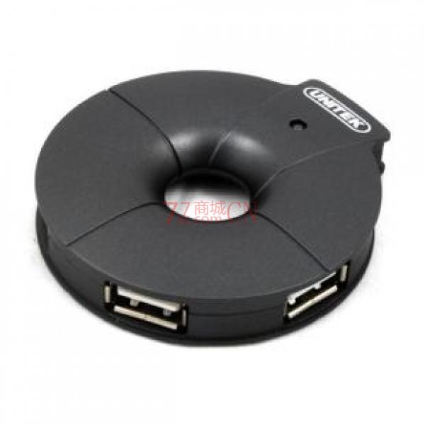 优越者HUB Y-2028BK 飞碟U2.USB2.0四口HUB 0.8米