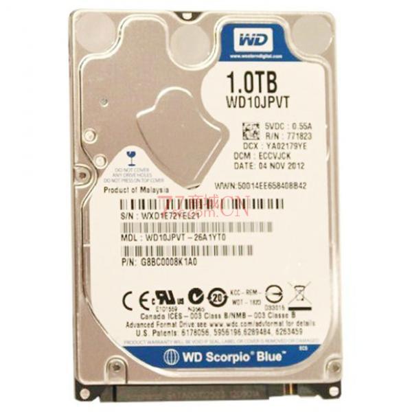 WD/西部数据1T笔记本硬盘5400 西数笔记本盘  质保二年