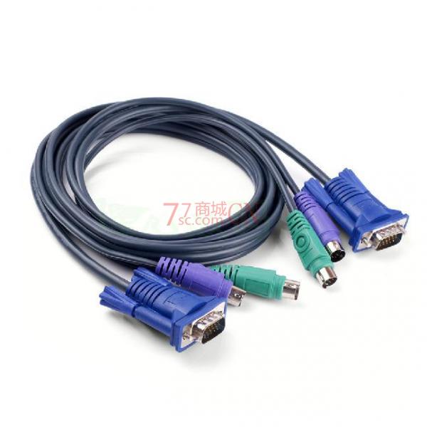 KVM切换器配线 三并线 PS2 KVM三并线 公对公 1.5米 vga+ps2