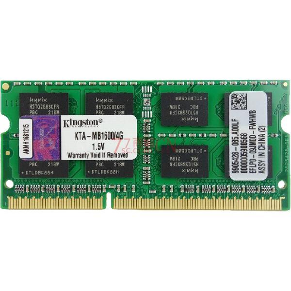 金士顿笔记本-KST-4G-DDR3-1600颜色随机（1.35V低电压，拆机）