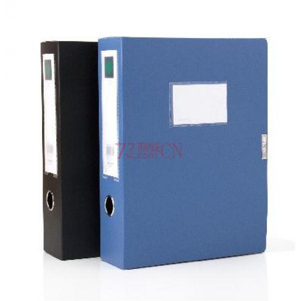 得力 档案盒 5604 4寸 粘扣文件盒子 A4塑料资料盒办公用品官方正品