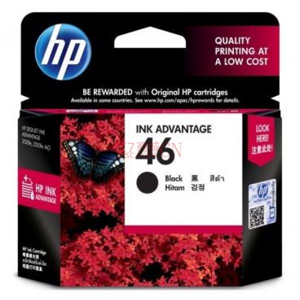 原厂 原装 惠普(HP) CZ637AA 46黑色墨盒 （适用HP DeskJet 2020hc/2520hc）