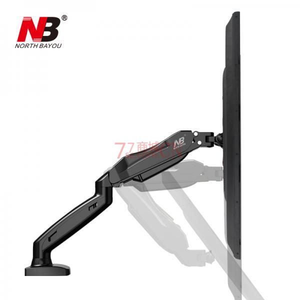 NB F80新品气压支架 安装尺寸：17"- 30"     最大安装孔位：100*100以下  最大承重：1.5--7KG    上下升降340mm    倾仰角+33/-50度   屏幕可360度旋转