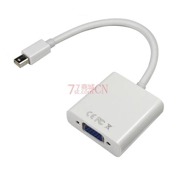 迷你mini DP转VGA转接器雷电视连接线转换接头