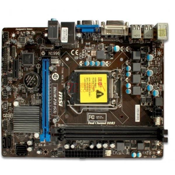 二手MSI/微星H61M-P20(G3)主板支持1155 i3/i5/i7/DVI+VGA