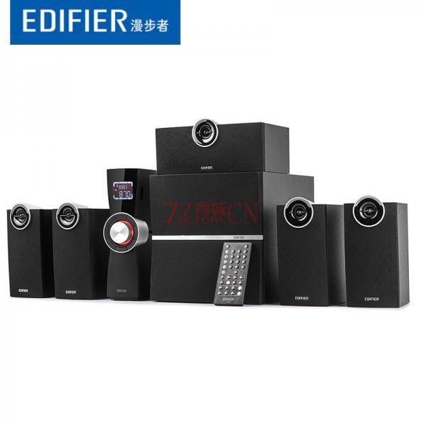 Edifier/漫步者 C6XD家庭影院5.1音箱 木质电脑低音炮音响带功放 光纤数字接口 木质箱体 遥控器 记忆存储 音量可调
