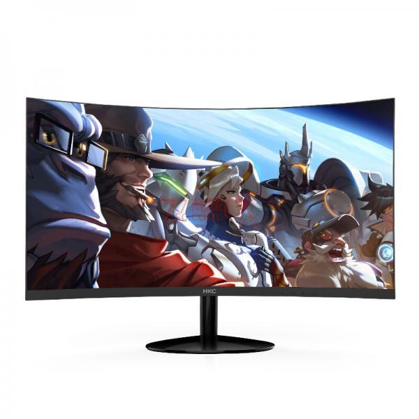 HKC/惠科C270 27英寸黑色曲面显示器hdmi护眼窄边框游戏PS4高清液晶电脑屏HDMI+VGA