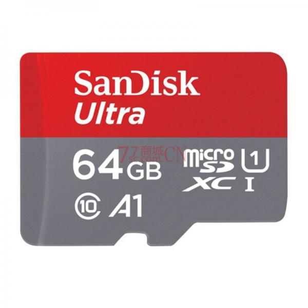 闪迪64g手机内存卡TF10 class10存储sd卡高速tf卡64g行车记录仪存储卡 140M/S 10年有限质保SDSQUNC