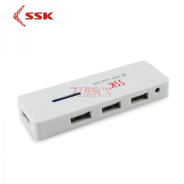 SSK飚王闪灵SHU006集线器USB2.0分线器HUB一拖四创意高速4口扩展 线长0.6米