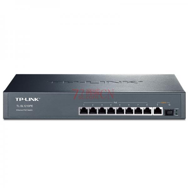 TPLINK TL-SL1210PE 8口千兆上联POE供电交换机 监控ap供电 48V（需要订货，第二天到货，订货产品不可退换）