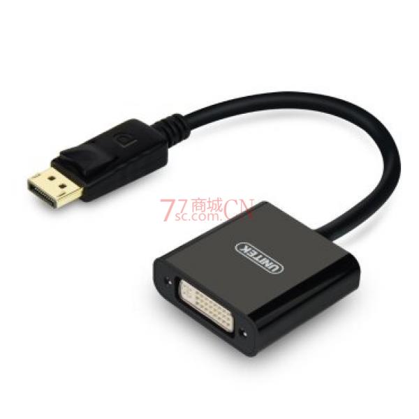 优越者Y-6343BK标准DP转DVI转换线Displayport转DVI转接线显示器