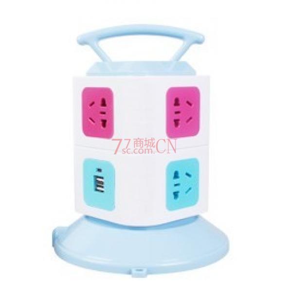 劳特888-2USB立体式插座-3米（2层/带过载保护/带USB接口)