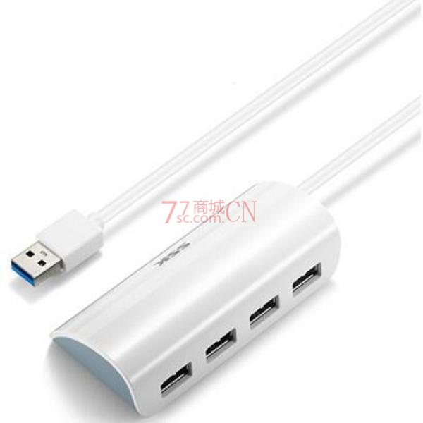 SSK/飚王 SHU808一拖四口USB3.0集线器HUB分线器 扩展器转换器 线长1米