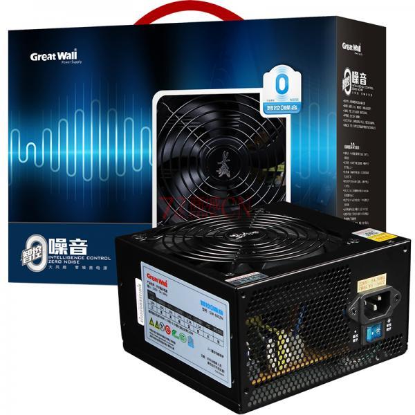 长城GW-600ZN 额定500W电脑电源台式机背线智控0分贝静音电源