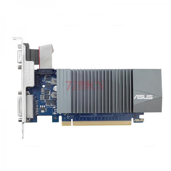 华硕ASUS GT710-SL-2GD5-BRK-EVO 家用办公多屏投影独立显卡2GD5（半高卡）