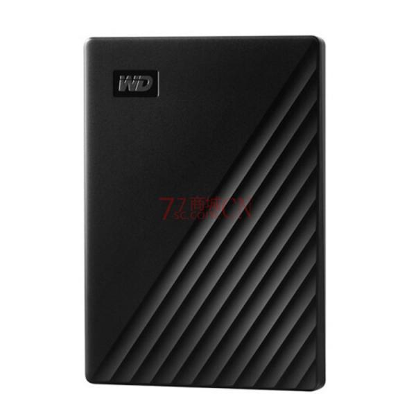 WD/西部数据移动硬盘5T My Passport随行版 5tb移动硬移动盘USB3.0加密（新款黑色）西数