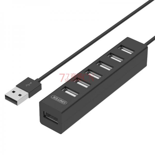 优越者Y-2160USB分线器2.0 7口HUB扩展集线器多口转换器 0.8米