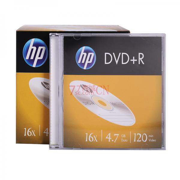 HP/惠普DVD+R单片盒装光盘 4.7G空白刻录碟16Xdvd光盘10片