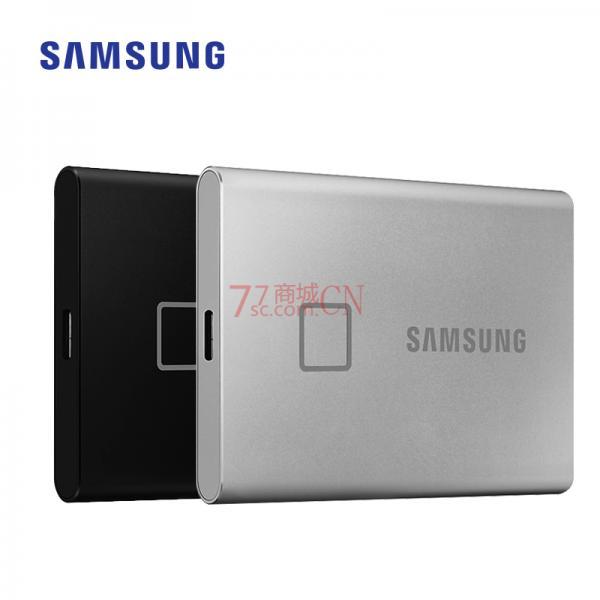 三星T7 Touch MU-PC2T0T0 USB3.2 2TB简版2T移动固态硬盘（不带指纹识别）高速USB3.2 迷你便携