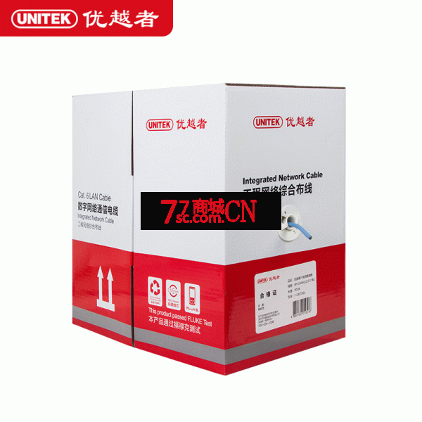 优越者Y-C873AGY CAT56超六类8芯纯铜0.55双绞网线工程布线专用305米灰色