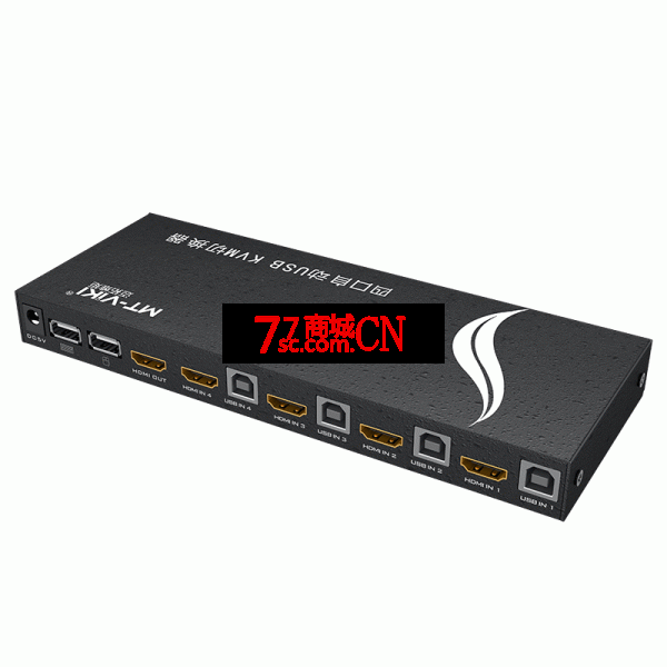 迈拓维矩HK401 4口HDMI高清kvm切换器四台电脑共用一套USB键盘鼠标（含配套KVM线）