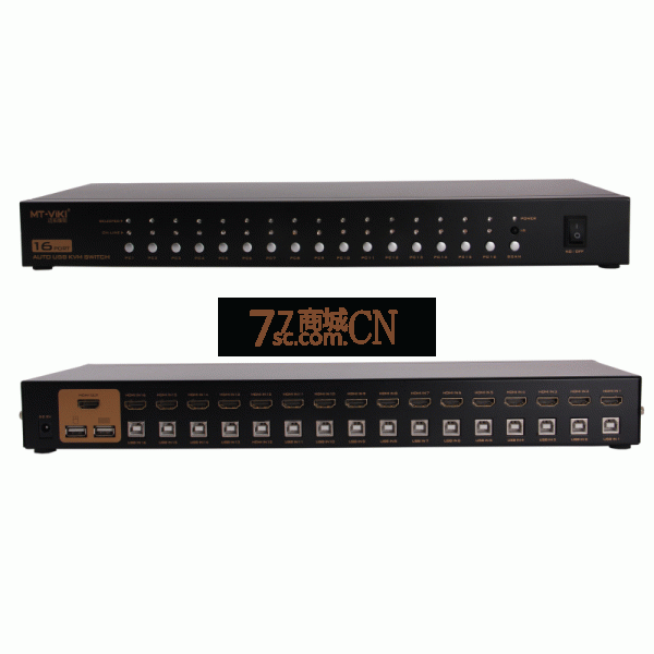 迈拓维矩MT-2116HL KVM切换器 16进1出 监控可用 USB自动HDMI接口（含配套KVM线）
