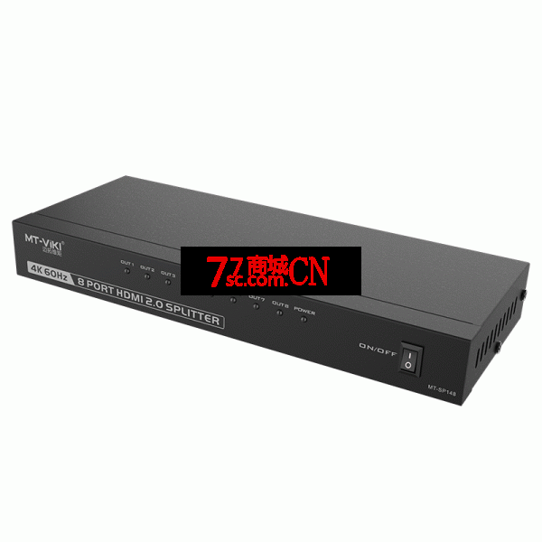 迈拓维矩MT-SP148 hdmi分配器一分8同屏1进八出4k@60Hz同时显示转换器2.0版工业级 支持4K*2K（一台电脑多个显示器）