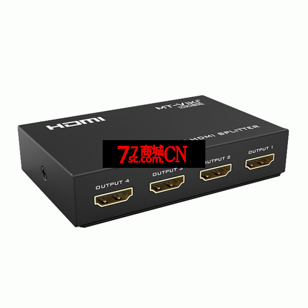 迈拓维矩MT-SP104M 1进4出HDMI分配器一分四hdmi分屏器1分4高清4K（一台电脑多个显示器）