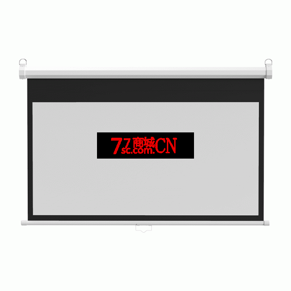 欧莱利投影幕布手动幕布84寸/100寸/120寸 手拉式4:3白塑自锁窗帘幕定制家用办公会议高清抗光壁挂投影机屏幕投影仪幕