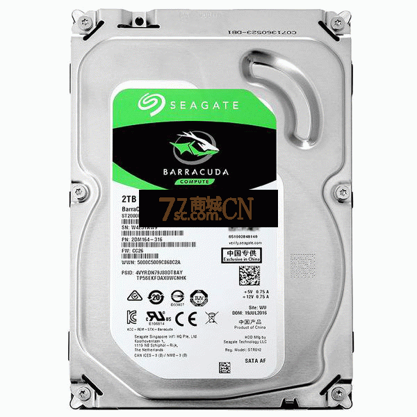 Seagate/希捷拆机盘ST 2TB机械硬盘 质保二年换新 拆机盘