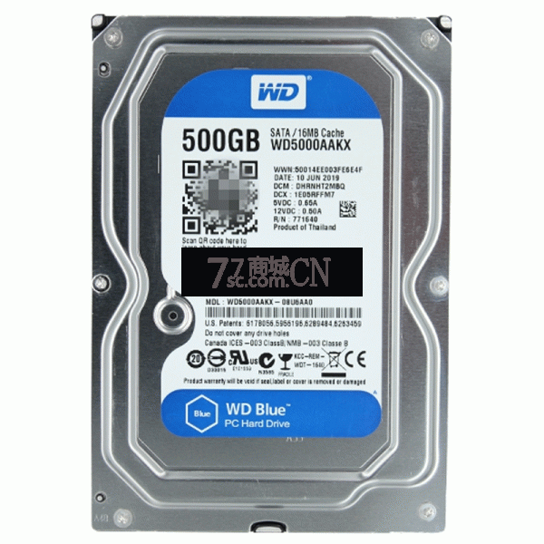 西部数据（WD）拆机盘20片装 蓝盘 500G SATA6Gb/s 7200转16M 西数台式机硬盘 二年换新 拆机盘 20片装