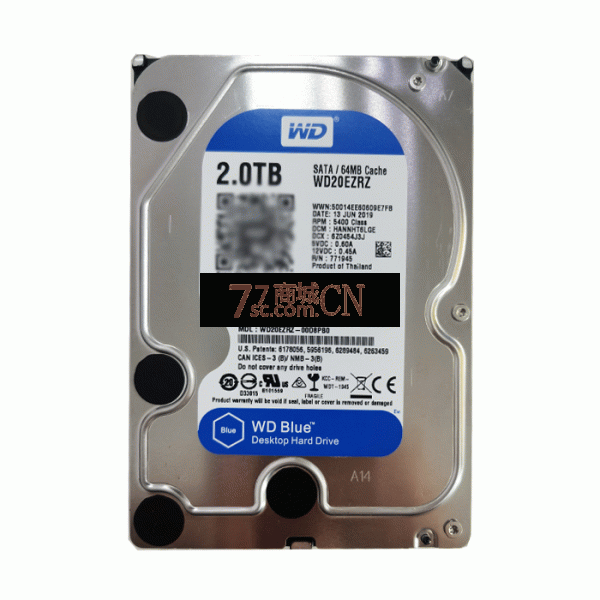 西数拆机盘 蓝盘2TB SATA3全新机械硬盘2t台式电脑西部数据2tb二年换新 拆机盘
