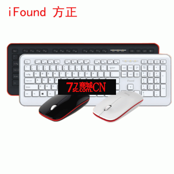 方正F8101 有线USB电脑笔记本办公家用巧克力键帽平按键键鼠套装