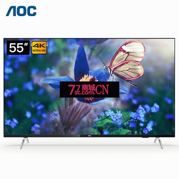 AOC 55I3 55英寸4K超高清全面屏智能语音网络平板液晶电视机