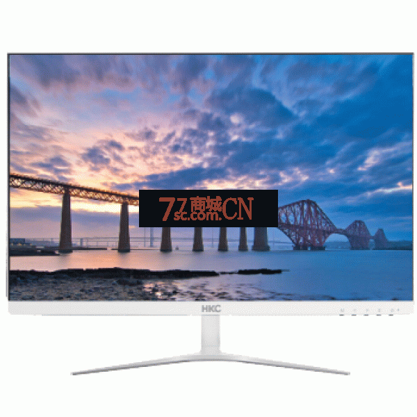 HKC白色24英寸V2412W高清显示器IPS面板游戏家用办公显示屏HDMI+VGA