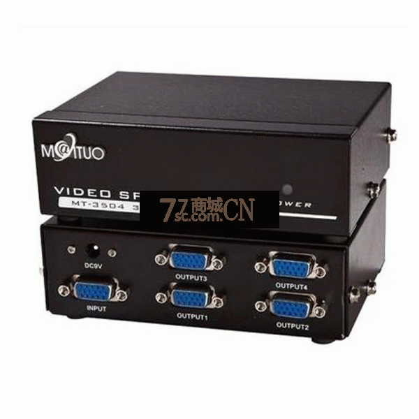 迈拓MT-3504 VGA分屏器/VGA分频器/VGA分配器 4口 350MZH