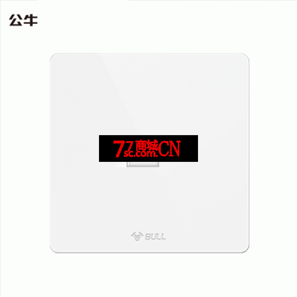 公牛86型单口网线插座光纤网络模块面板电脑网口网线盒（面板+模块）