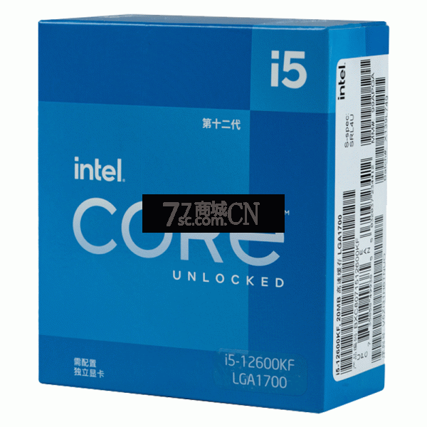 【12代CPU】intel/英特尔原盒i5 12600KF酷睿处理器 10核16线程 3.7GHZ LGA1700 支持Z690主板（注：不带集显，需配独立显卡）