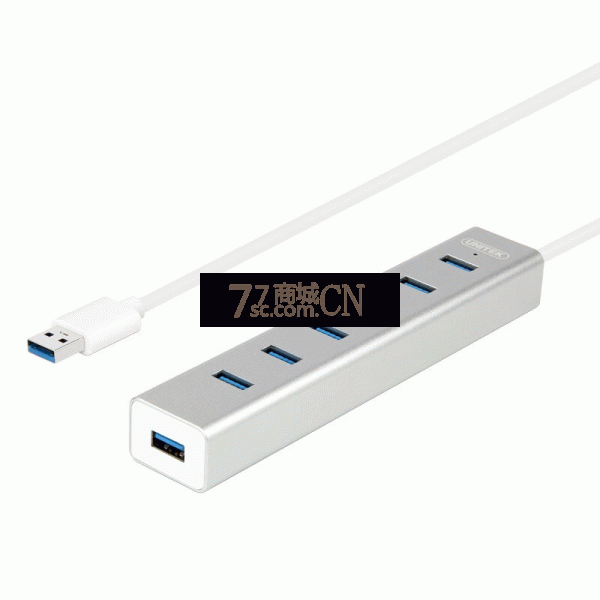 优越者（UNITEK）Y-3090ASL USB3.0高速扩展7口HUB多接口集线器（配5V 2A电源）