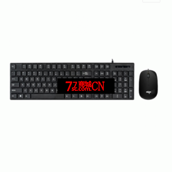 爱国者 WQ9518C 七彩发光鼠标 超薄巧克力无光键盘 商务有线套件