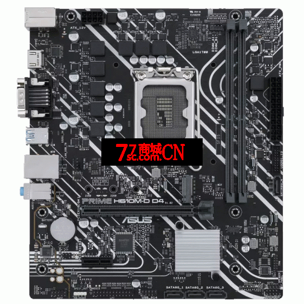 华硕PRIME H610M-D D4 电脑游戏主板支持12代CPU盒装处理器1700