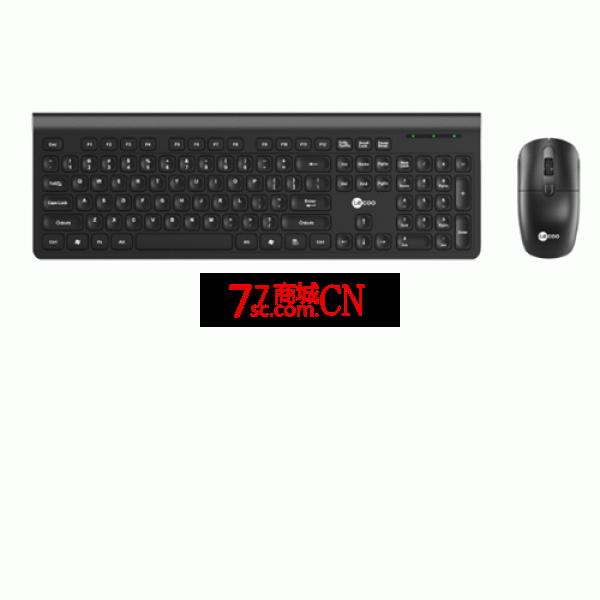 联想 (来酷) KW203 巧克力键帽无线套件 黑色 家用办公无线键鼠套装