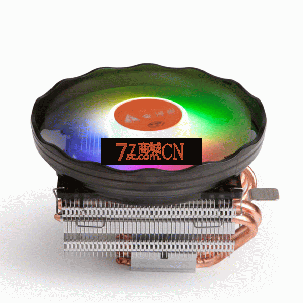 金河田 Z350 4铜管散热器炫彩12CM风扇 支持多平台四铜管卧式风扇