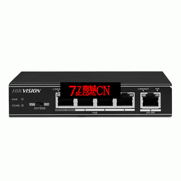 海康 DS-3E0105P-E 5路 4+1口 POE 48V AP供电 交换机 监控 百兆