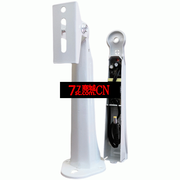 粤牛小耳朵监控防水电源三合一支架12V2A室外防水电源铁支架一体机（铁质）