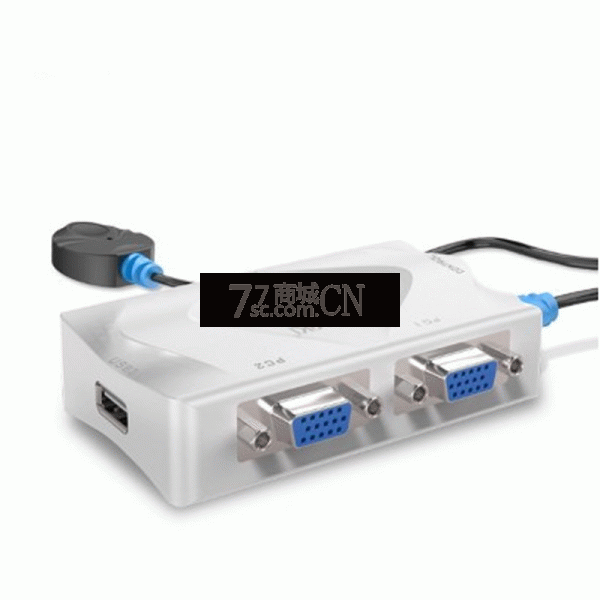 迈拓MT-201KL 2口KVM切换器 usb键盘鼠标2进1出 VGA自动切换器
