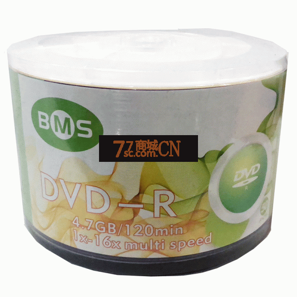 BMS可打印光盘 4.7G DVD-R 16X 刻录盘 50片环保装 A+级