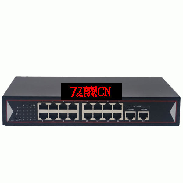 天鹰GKS-16F20GB 16+2千兆网口POE交换机16口POE交换机收发器供电接POE摄像头POE无线AP监控