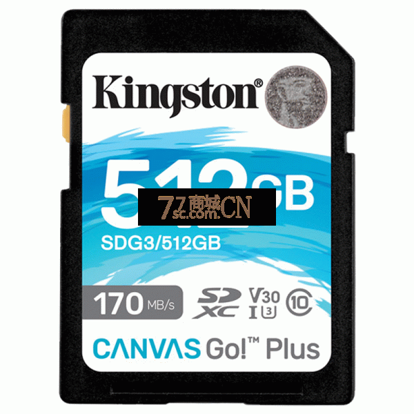 金士顿SDG3 512G SD卡微单佳能富士索尼相机影像卡U3 V30 4K读170MB/s 写入90MB/s 4K高清