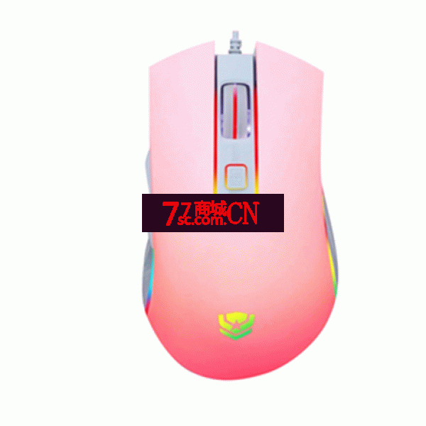 力拓WM70II粉色炫光鼠标台式机电脑主机笔记本游戏发光